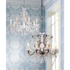 Schonbek Century Bronze 24" Wide Crystal Chandelier