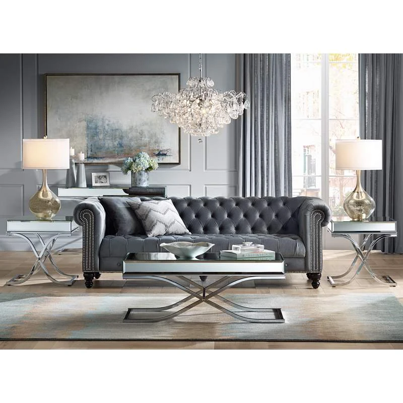 Petunia 28" Wide Chrome Crystal Chandelier 1 Petunia 28" Wide Chrome Crystal Chandelier