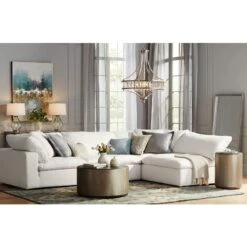 Soft Silver 4-Light 24" Wide Crystal Chandelier