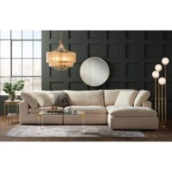 Possini Euro Nor 23" Wide Warm Antique Brass 6-Light Pendant