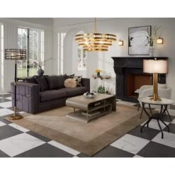 Stiffel Artyom 40" Wide Warm Gold 8-Light Crystal Ring Pendant