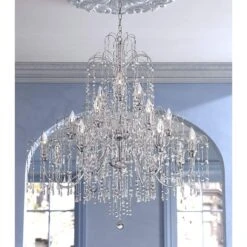 Crystal Rain 37" Wide 18-Light Crystal Chandelier