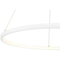 Access Lighting Anello 23.5" Wide Modern Matte White Ring LED Pendant -Modern Lamp Shop access lighting anello 23 5 inch wide modern matte white ring led pendant 325h3views2