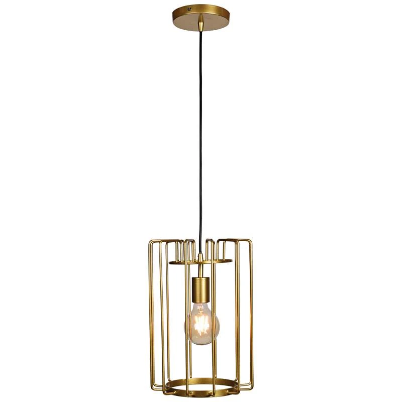 Access Lighting Wired 9" Wide Gold Open Cage LED Mini Pendant 2 Access Lighting Wired 9" Wide Gold Open Cage LED Mini Pendant - Image 2