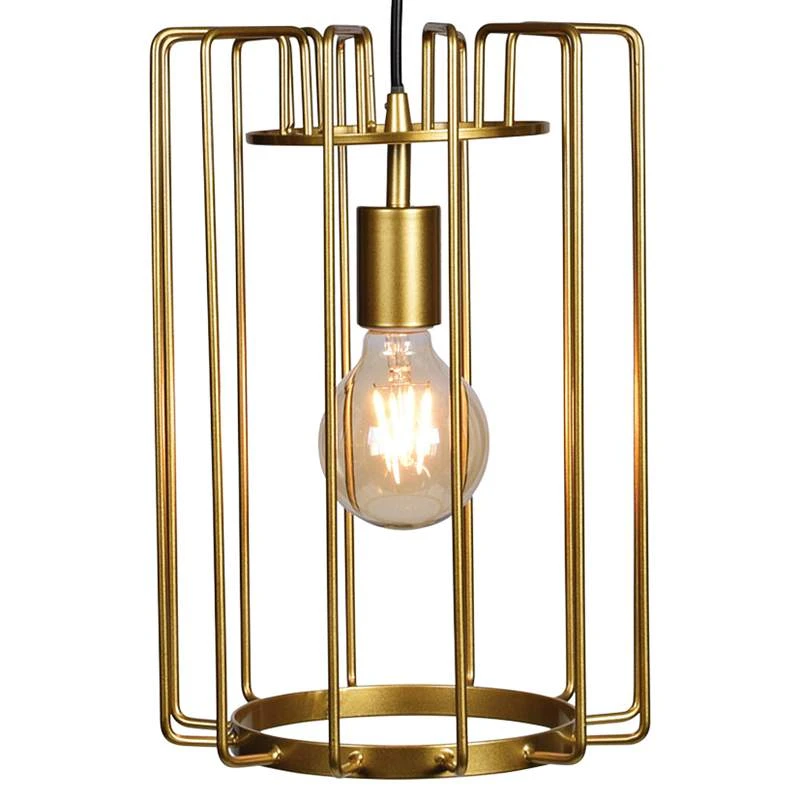Access Lighting Wired 9" Wide Gold Open Cage LED Mini Pendant 3 Access Lighting Wired 9" Wide Gold Open Cage LED Mini Pendant - Image 3