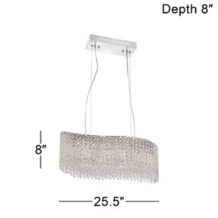 Adali Curve 25 1/2" Wide Clear Crystal Pendant Chandelier -Modern Lamp Shop adali curve 25 and one half inch wide clear crystal pendant chandelier y2425views5