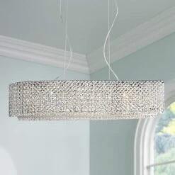 Adali Curve 32" Wide Clear Crystal Linear Chandelier