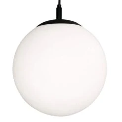 AFX Loretto 11.8" Wide Black And White Modern Orb Pendant -Modern Lamp Shop afx loretto 11 8 inch wide black and white modern orb pendant 978x2views2