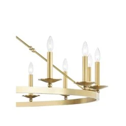 Allendale 58" Wide Aged Brass 16-Light Round Chandelier -Modern Lamp Shop allendale 58 inch wide aged brass 16 light round chandelier 94v97views1