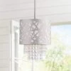 Allendale 8" Wide Polished Nickel And Crystal Mini Pendant