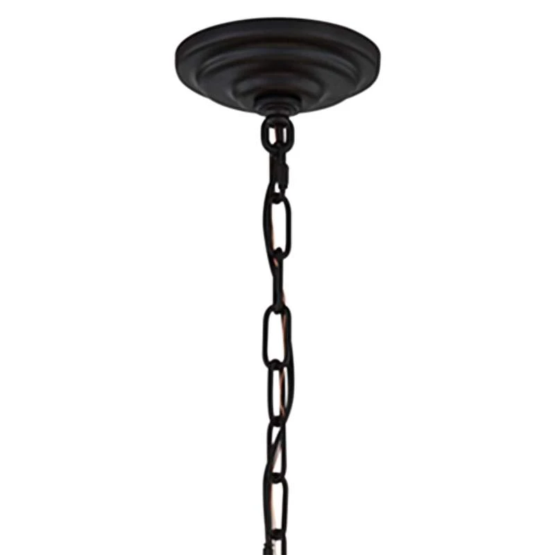 Anchor 22 1/2" Wide Matte Black 6-Light Chandelier 4 Anchor 22 1/2" Wide Matte Black 6-Light Chandelier - Image 4