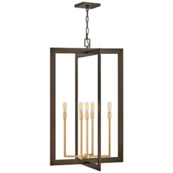 Modern Lamp Shop -Modern Lamp Shop anders 22 inch wide metallic matte bronze 5 light foyer pendant 70x14