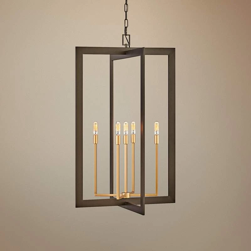 Anders 22" Wide Metallic Matte Bronze 5-Light Foyer Pendant 1 Anders 22" Wide Metallic Matte Bronze 5-Light Foyer Pendant