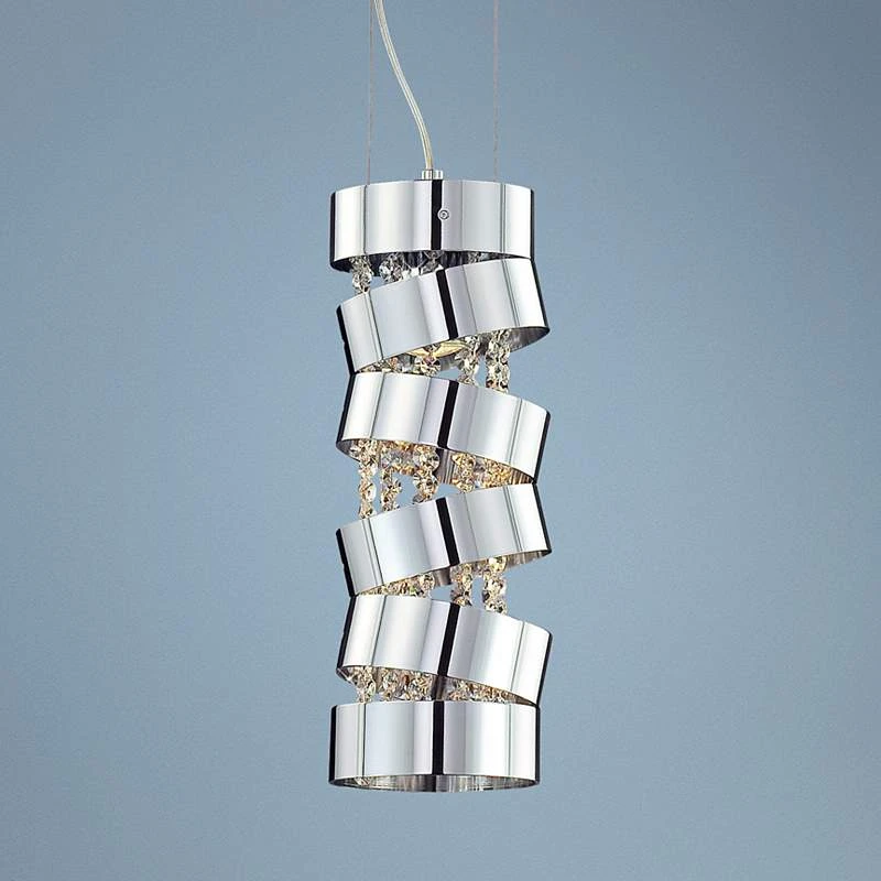 Ariella 5 1/2" Wide Chrome Mini Pendant 1 Ariella 5 1/2" Wide Chrome Mini Pendant