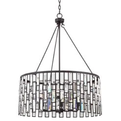 Aurelia 26 3/4" Wide Bronze With Clear Glass Pendant Light -Modern Lamp Shop aurelia 26 and three quarter inch wide bronze with clear glass pendant light 54a64