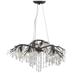 Golden Lighting Autumn Twilight 31" Wide Black Iron And Crystal Chandelier -Modern Lamp Shop autumn twilight 31 inch wide black iron and crystal chandelier 81d77views1