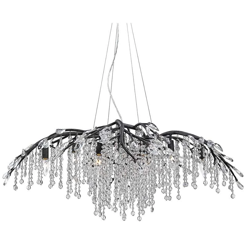 Golden Lighting Autumn Twilight 40" Wide Black Iron And Crystal Chandelier 2 Golden Lighting Autumn Twilight 40" Wide Black Iron And Crystal Chandelier - Image 2