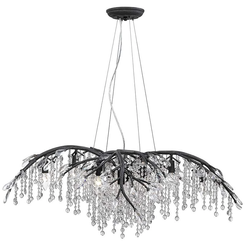 Golden Lighting Autumn Twilight 40" Wide Black Iron And Crystal Chandelier 3 Golden Lighting Autumn Twilight 40" Wide Black Iron And Crystal Chandelier - Image 3