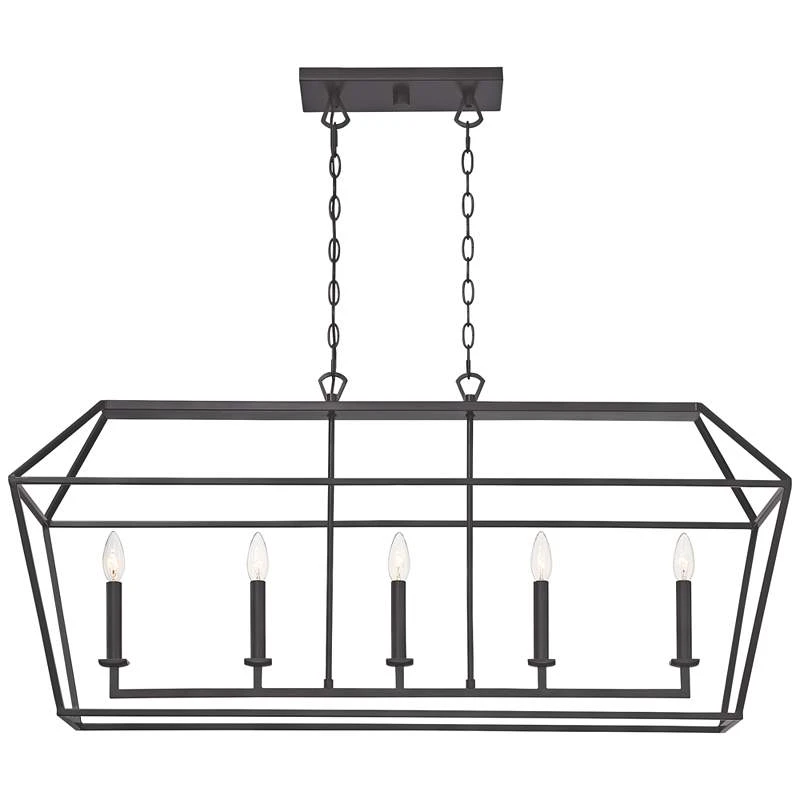 Aviary 42"W Palladian Bronze Kitchen Island Light Pendant 2 Aviary 42"W Palladian Bronze Kitchen Island Light Pendant - Image 2