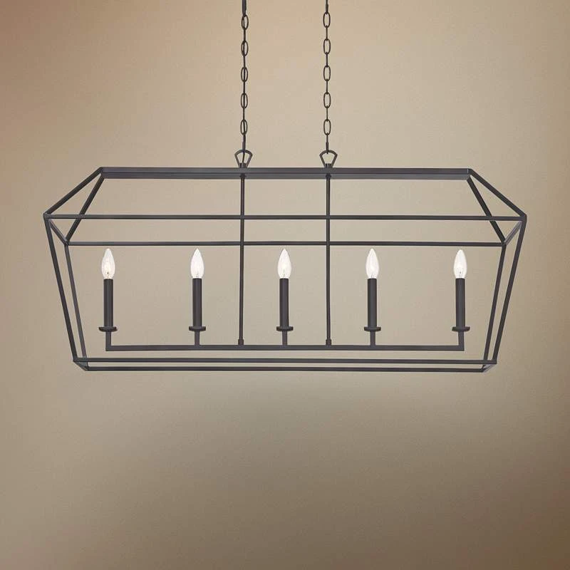 Aviary 42"W Palladian Bronze Kitchen Island Light Pendant 1 Aviary 42"W Palladian Bronze Kitchen Island Light Pendant