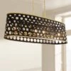 Bailey 44" Wide Matte Black Gold 6-Light Island Pendant