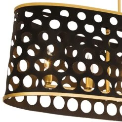 Bailey 44" Wide Matte Black Gold 6-Light Island Pendant -Modern Lamp Shop bailey 44 inch wide matte black gold 6 light island pendant 439k1views1