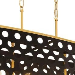 Bailey 44" Wide Matte Black Gold 6-Light Island Pendant -Modern Lamp Shop bailey 44 inch wide matte black gold 6 light island pendant 439k1views2