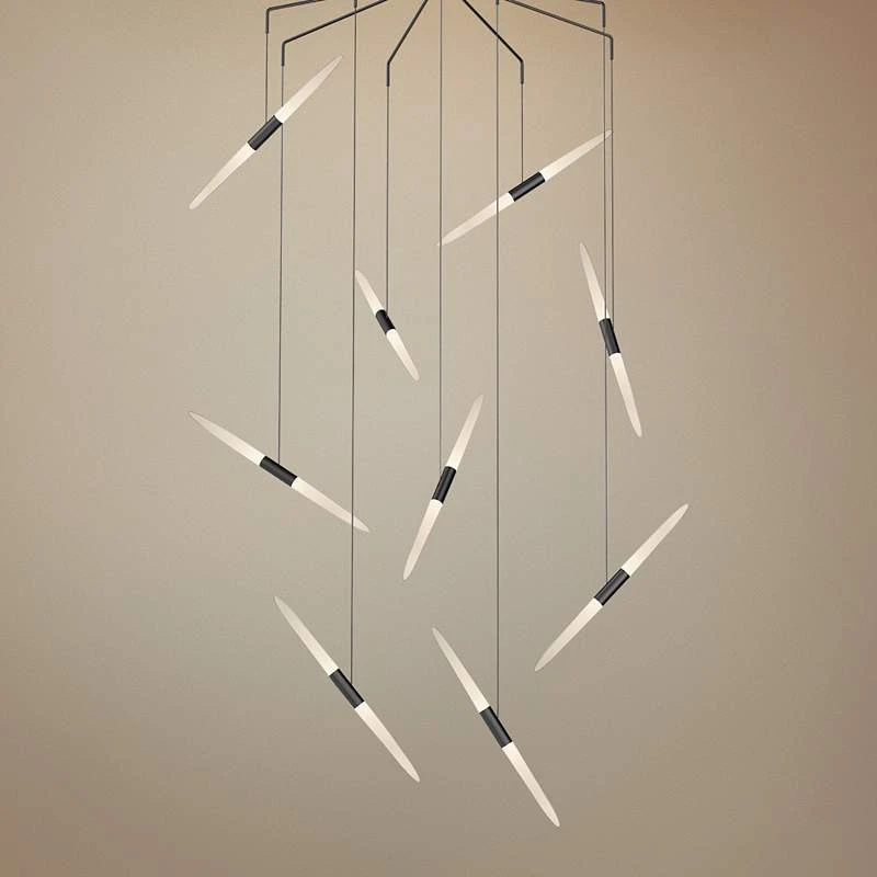 Ballet 21 1/4" Wide 9-Light Spreader Satin Black LED Pendant 1 Ballet 21 1/4" Wide 9-Light Spreader Satin Black LED Pendant