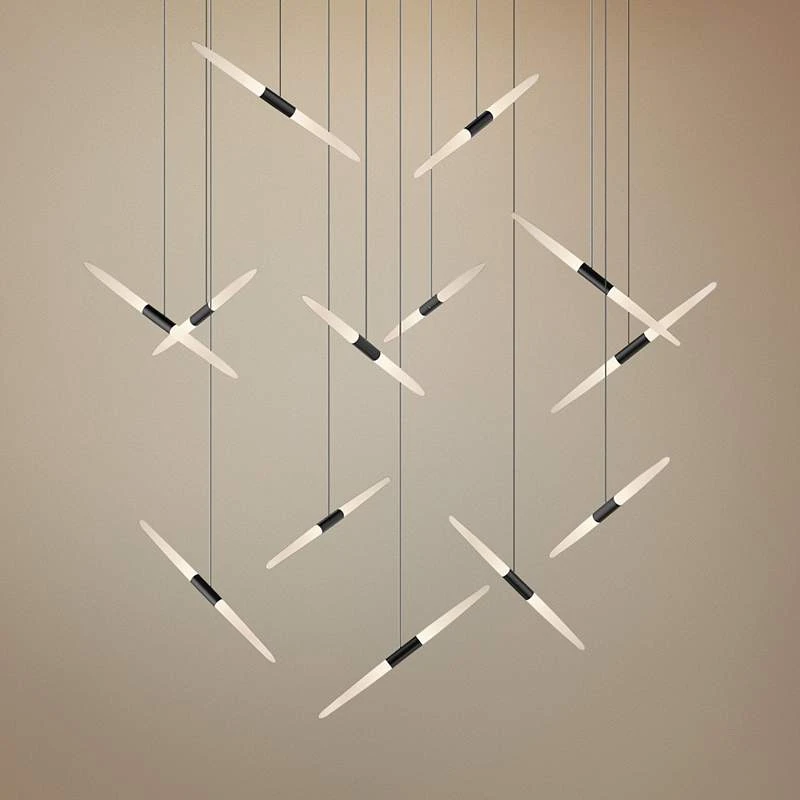 Ballet 27 1/4" Wide 13-Light Swag Satin Black LED Pendant 1 Ballet 27 1/4" Wide 13-Light Swag Satin Black LED Pendant