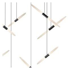 Ballet 27 1/4" Wide 13-Light Swag Satin Black LED Pendant 5 Ballet 27 1/4" Wide 13-Light Swag Satin Black LED Pendant -Modern Lamp Shop ballet 27 and one quarter inch wide 13 light swag satin black led pendant 71e53views1