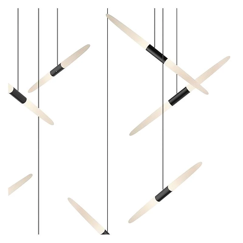 Ballet 27 1/4" Wide 13-Light Swag Satin Black LED Pendant 3 Ballet 27 1/4" Wide 13-Light Swag Satin Black LED Pendant - Image 3