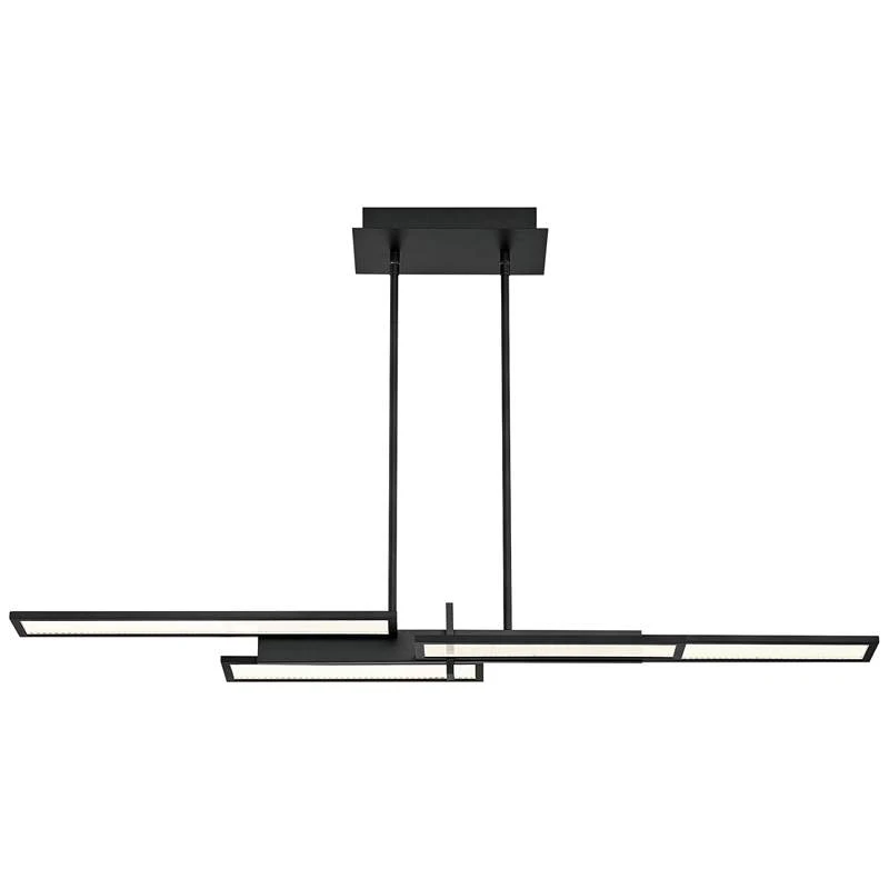 Bayswater 46"W Matte Black 4-Light LED Island Pendant Light 3 Bayswater 46"W Matte Black 4-Light LED Island Pendant Light - Image 3