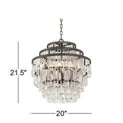 Beloit 20" Wide Clear Crystal 4-Light Chandelier -Modern Lamp Shop beloit 20 inch wide clear crystal 4 light chandelier 9h547views4