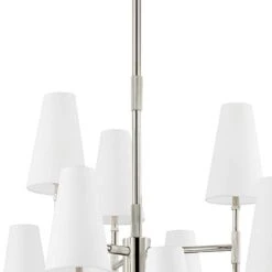 Bowery 48" Wide Polished Nickel 15-Light Chandelier -Modern Lamp Shop bowery 48 inch wide polished nickel 15 light chandelier 891x0views2
