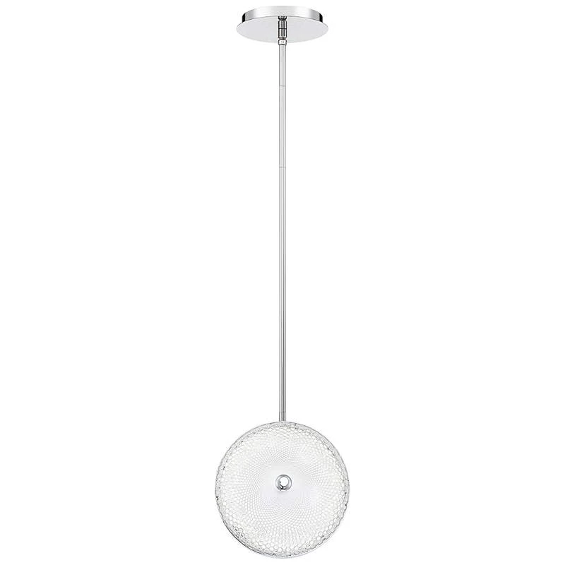 Caledonia 10"W Clear Honeycomb Glass LED Mini Pendant Light 2 Caledonia 10"W Clear Honeycomb Glass LED Mini Pendant Light - Image 2