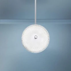 Caledonia 10"W Clear Honeycomb Glass LED Mini Pendant Light