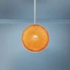 Caledonia 10"W Orange Honeycomb Glass LED Mini Pendant Light