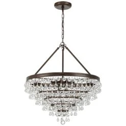 Calypso 24" Wide Vibrant Bronze And Crystal Chandelier -Modern Lamp Shop calypso 24 inch wide vibrant bronze and crystal chandelier 6f644views4