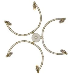 Golden Lighting Cambay 25" Wide White Gold Metal 6-Light Chandelier 10 Golden Lighting Cambay 25" Wide White Gold Metal 6-Light Chandelier -Modern Lamp Shop cambay 25 inch wide white gold metal 6 light chandelier 042c2views3