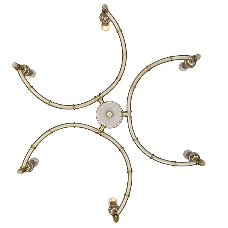 Golden Lighting Cambay 25" Wide White Gold Metal 6-Light Chandelier 5 Golden Lighting Cambay 25" Wide White Gold Metal 6-Light Chandelier - Image 5