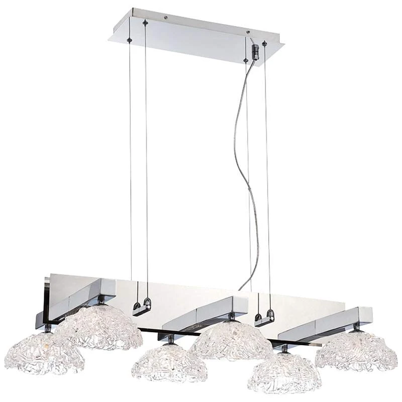 Caramico 29 3/4" Wide Chrome Kitchen Island Light Chandelier 2 Caramico 29 3/4" Wide Chrome Kitchen Island Light Chandelier - Image 2