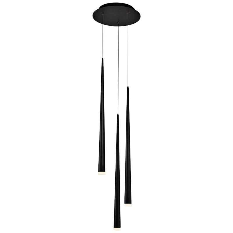 Cascade 12"W Black W/ Frosted Glass LED Multi Light Pendant 2 Cascade 12"W Black W/ Frosted Glass LED Multi Light Pendant - Image 2