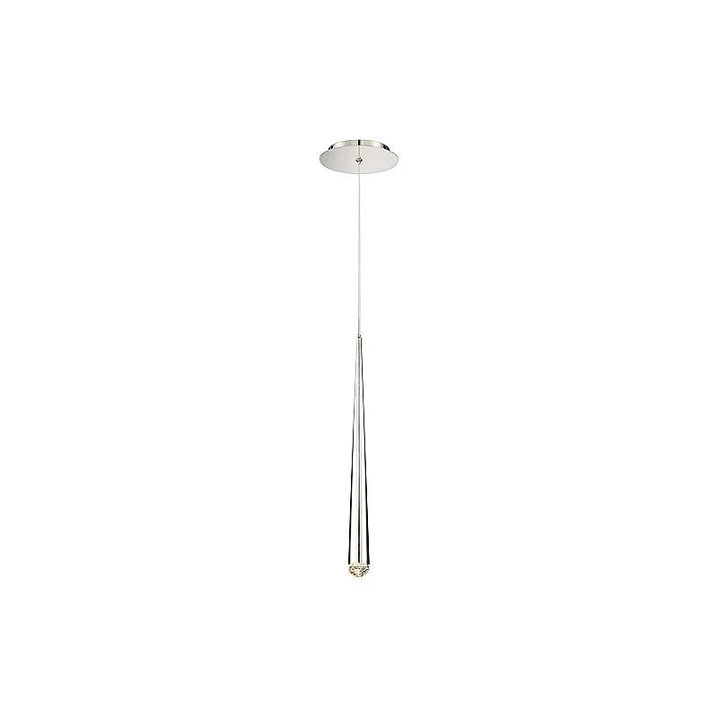 Cascade 6 1/2" Wide Polished Nickel LED Mini Pendant 4 Cascade 6 1/2" Wide Polished Nickel LED Mini Pendant - Image 4