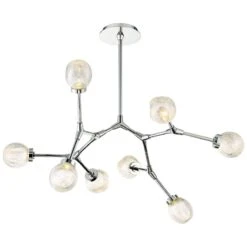 Catalyst 28" Wide Polished Nickel 8-Light LED Chandelier