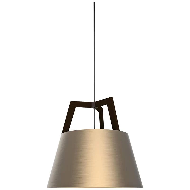 Cerno Imber 17" Wide Dark Stained Walnut LED Pendant Light 2 Cerno Imber 17" Wide Dark Stained Walnut LED Pendant Light - Image 2