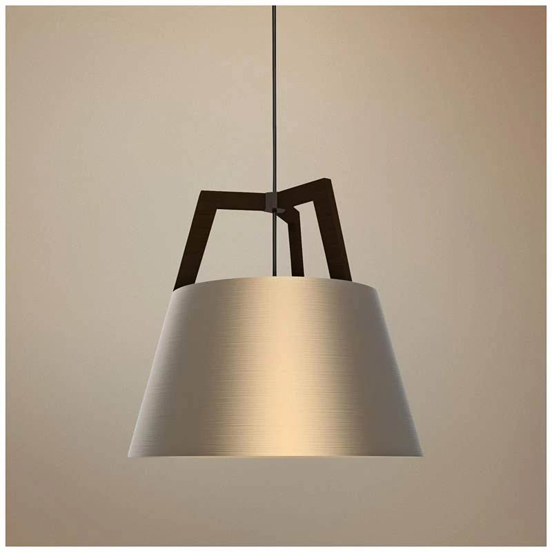 Cerno Imber 17" Wide Dark Stained Walnut LED Pendant Light 1 Cerno Imber 17" Wide Dark Stained Walnut LED Pendant Light