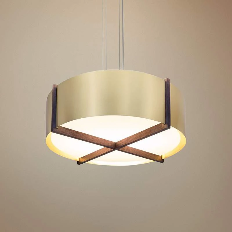 Cerno Plura 30" Wide Brushed Brass LED Pendant Light 1 Cerno Plura 30" Wide Brushed Brass LED Pendant Light