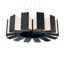Chronos 34" Wide Twelve Light Modern Chandelier In Black 9 Chronos 34" Wide Twelve Light Modern Chandelier In Black -Modern Lamp Shop chronos 34 inch wide twelve light modern chandelier in black 138n3