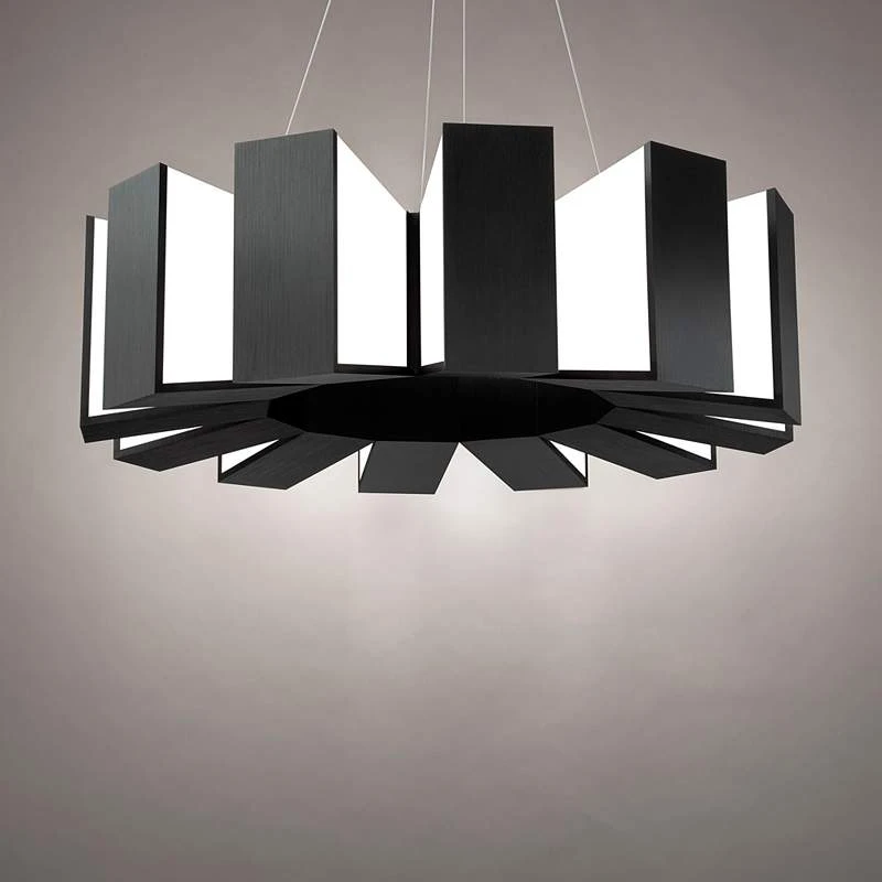 Chronos 34" Wide Twelve Light Modern Chandelier In Black 6 Chronos 34" Wide Twelve Light Modern Chandelier In Black - Image 6