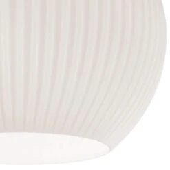 AFX Cleo 12 1/2" Wide Frosted White Ribbed Glass Pendant Light -Modern Lamp Shop cleo 12 and one half inch wide frosted white ribbed glass pendant light 69d68views1